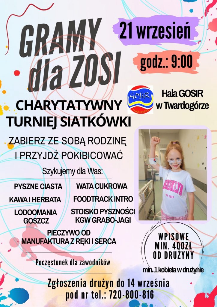 Gramy dla Zosi! Charytatywny turniej siatkówki.
